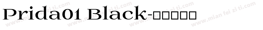 Prida01 Black字体转换